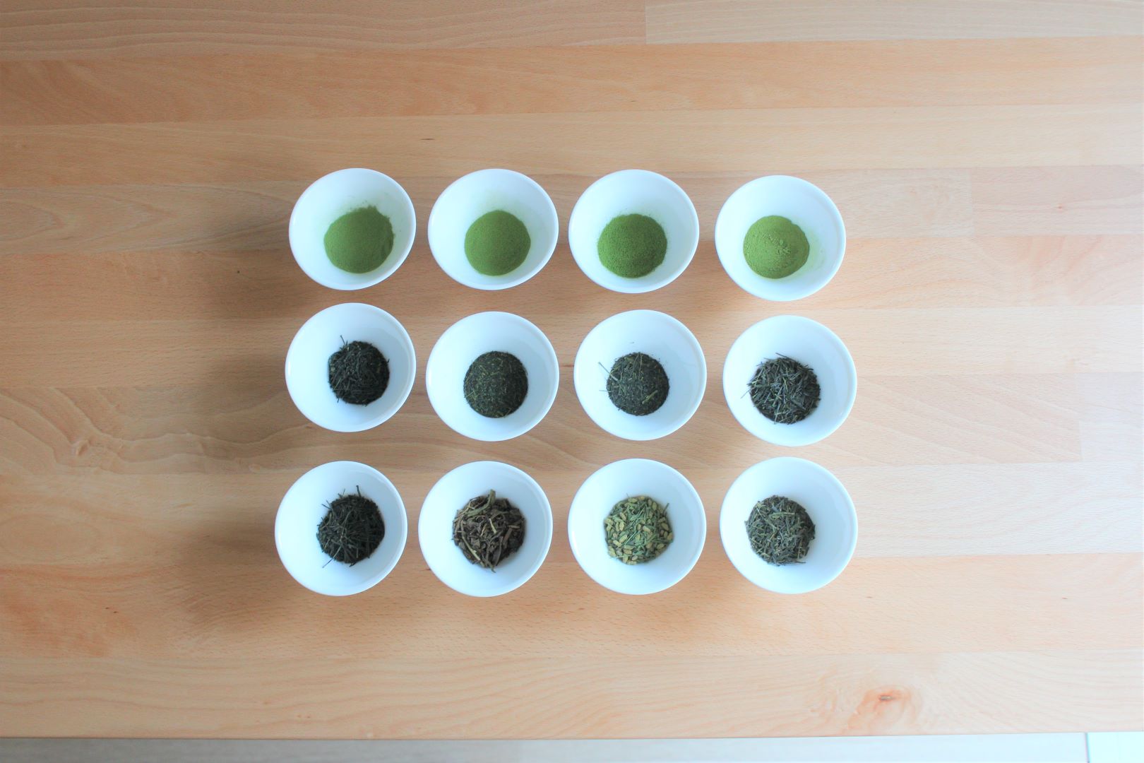 12 types of Japanese tea